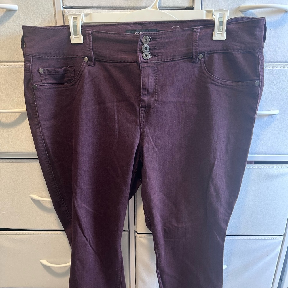 Torrid Burgundy Denim Jeans